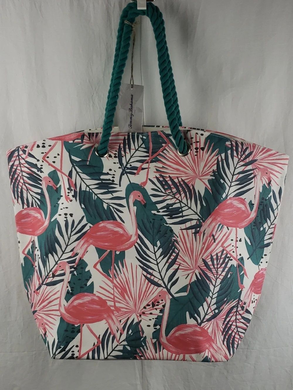 Tommy Bahama Tropical Flamingo Print Tote Bag